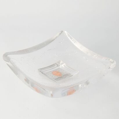 A Kosta Boda Crystal Bowl by Bertil Vallien