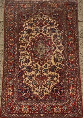 A Vintage Finely Hand-Knotted Persian Rug