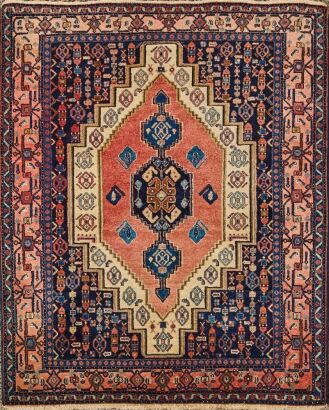 A Vintage Hand-Knotted Persian Rug