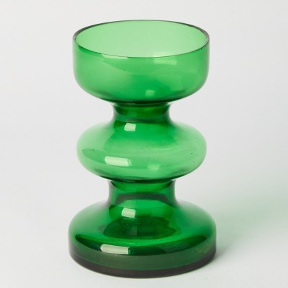 A Mid-Century Scandinavian Green Art Glass Vase