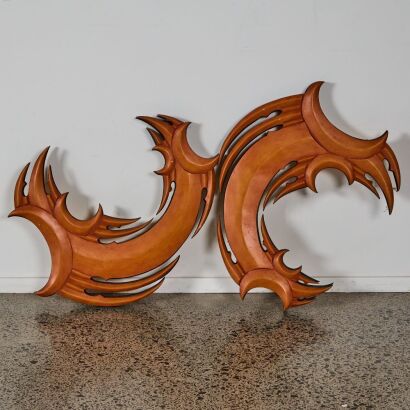 A Pair of NZ Modernist 3D Wall Sculptures