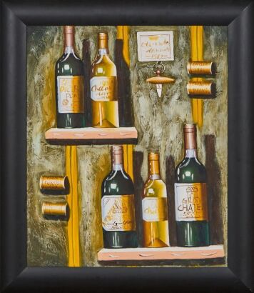 An Original Wine Bottles Painting