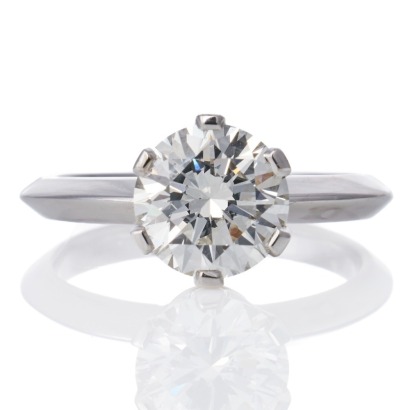 18ct White Gold, 2.08ct Diamond Solitaire Ring