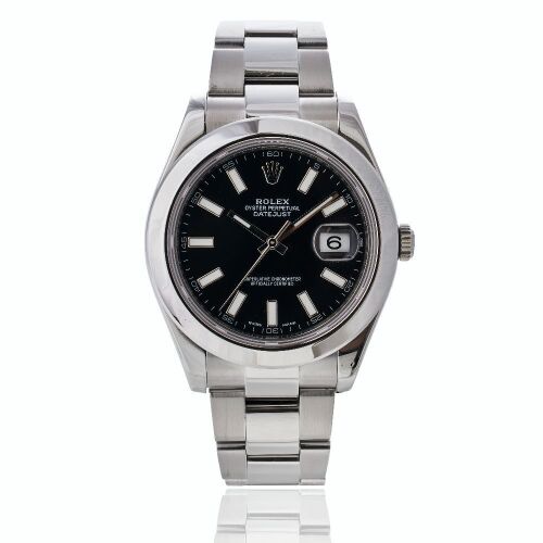 Stainless Steel, 41mm Rolex Datejust II Black index dial Automatic Wristwatch, circa 2017