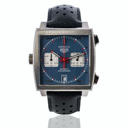 Stainless Steel, 39mm TAG Heuer Monaco Cal.11 "Steve McQueen" Edition Chronograph Wristwatch, circa 2024