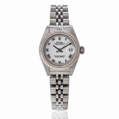 Stainless Steel / 18ct White Gold, 26mm Rolex Lady-Datejust Automatic Wristwatch, circa 2002