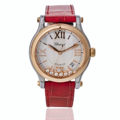 Chopard, Stainless Steel / 18ct Rose Gold, 36mm "Happy Sport" Automatic Self-winding Wristwatch