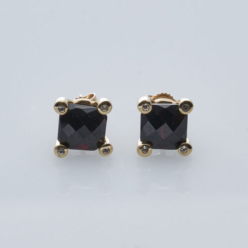 9ct Garnet Earrings