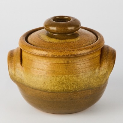 A Vintage Stoneware Lidded Casserole Dish