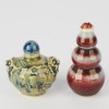 A Set of Two Chinese 20th Century Porcelain Snuff Bottles