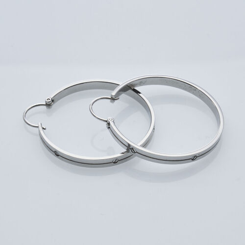 Silver Tone Hoop Earrings