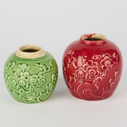 A Pairing of Crown Lynn Ginger Jars