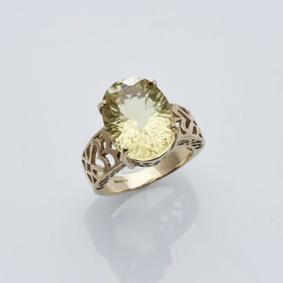  9ct Lemon Quartz Ring