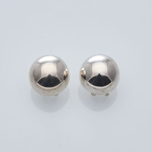 Sterling Silver Half Ball Earrings