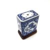 A Chinese Blue and White 'Lion' Lamp Stand - 2