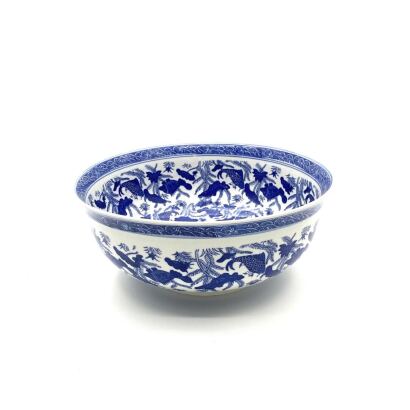 A Chinese Blue and White 'Fish' Bowl