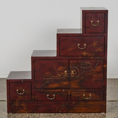 A Vintage Chinese Rosewood Set of Drawers