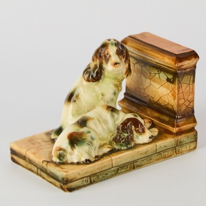 A Mid-Century Ceramic Spaniel Bookend