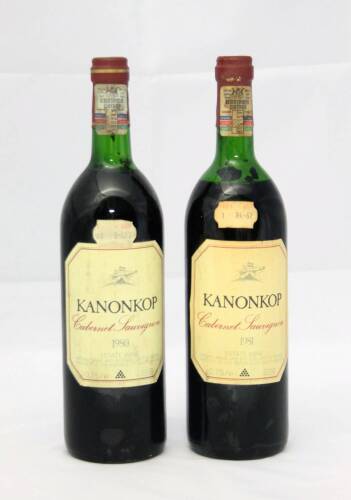 (4) Kanonkop 1981 (2) & 1980 (2) Cabernet Sauvignon