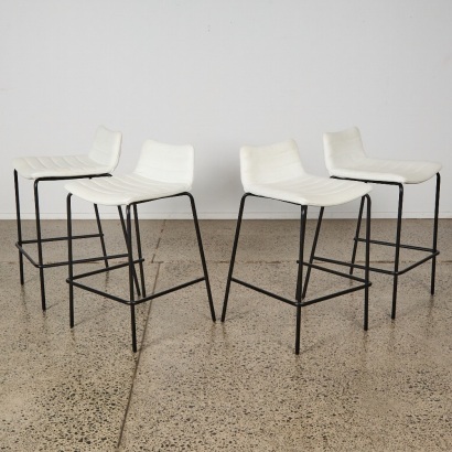 A Set of Four MIDJ Italian Bar Stools