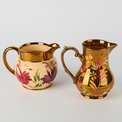 A Pair of Wade Handpainted Jugs