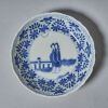 A Pair of Chinese Qing Dynasty Blue and White 'Figural' Saucers - 4