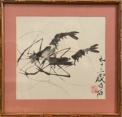 A Print of Chinese 'Shrimp' Painting