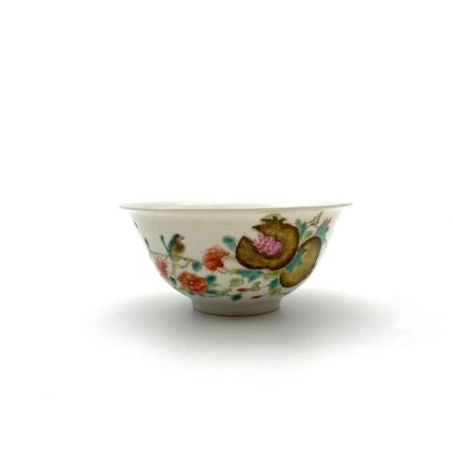 A Chinese Famille Rose 'Floral and Bird' Bowl (Da Qing Guang Xu Nian Zhi Mark)