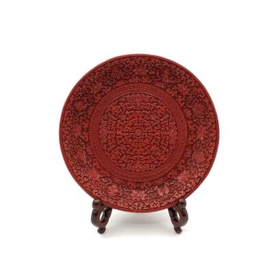 A Chinese Red Lacquer Plate