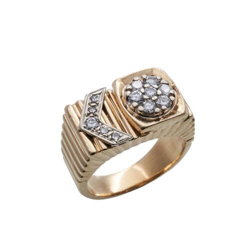 14ct Men's Diamond Ring