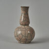 A Chinese Ge-glazed Gourd Vase