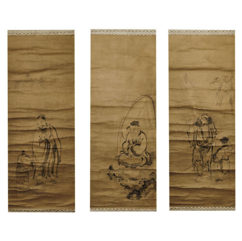 Chinese Painting of Portraits - Zhongkui, Lao Tzu and Jiang Taigong