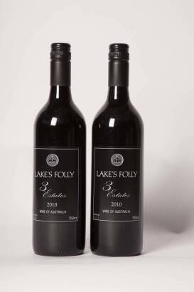 (2) 2010 Lakes Folly 3 Estates Cabernet Sauvignon/Shiraz, Hunter Valley/Margaret River