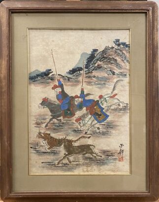 An Oriental Painting of Hunting