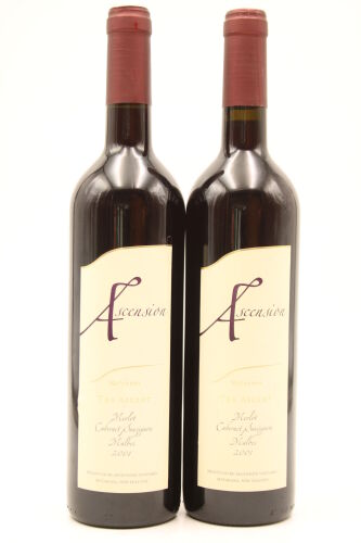 (2) 2001 Ascension The Ascent Merlot Cabernet Sauvignon Malbec, Matakana