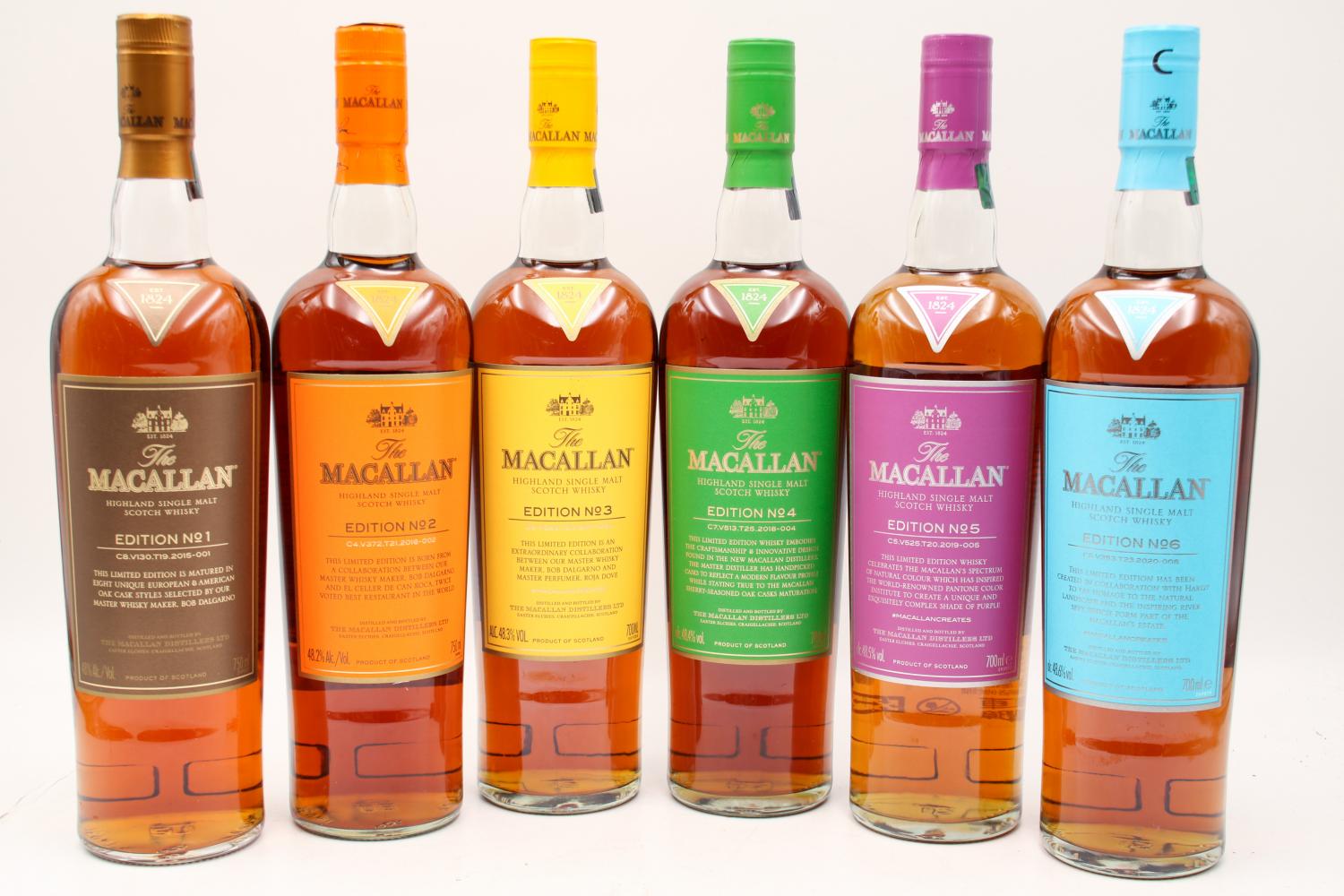 Macallan Edition (1-6) Single Malt Scotch Whisky Collection – De