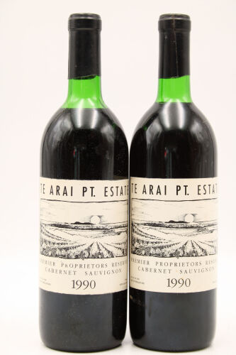(2)&nbsp;1990 Te Arai Pt. Estate Premier Proprietors Reserve Cabernet Sauvingon,&nbsp;New Zealand