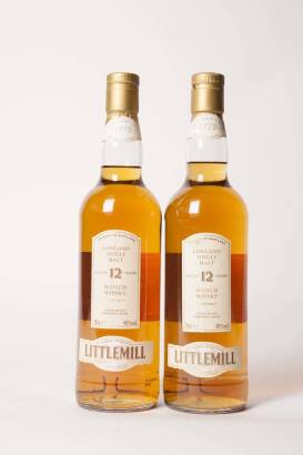 (2) Littlemill Lowland Single Malt 12 year old