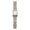 A Lady's stainless steel La Dolce Vita wristwatch, Longines, circa 2000's. Quartz. 24.5 mm x 19.8mm. Case numbered 35980402. Rectangular case with white dial, steel markers, seconds subdial at 6 o'clock. Case, dial, bracelet signed. Box and papers.