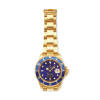 A Gentleman's gold Oyster Perpetual Submariner wristwatch, Rolex, circa 1991. Ref. 16618. Cal. 3135. Serial number N134184. Violet sunburst dial with applied luminous dots, uni-directional bezel, centre sweep seconds, date aperture at 3 o'clock. Case, dia