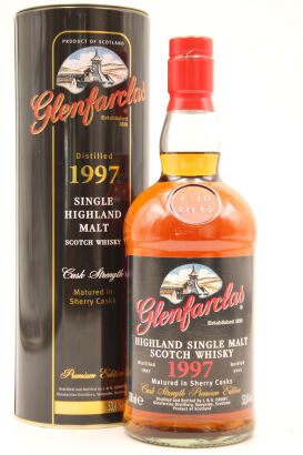 (1) Glenfarclas 1997 Highland Single Malt Scotch Whisky (Cask Strength Premium Edition), 53.6%ABV, 700ml