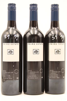 (3) 2016 Primo Estate Zamberlan Cabernet Sangiovese, McLaren Vale