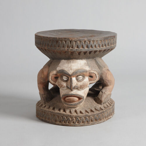 An Anthropomorphic Stool Carving, South America