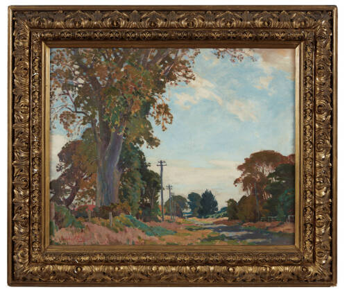 ARCHIBALD NICOLL "A Canterbury Byroad, Middleton" (near Christchurch)