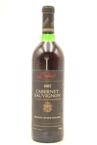(1) 1987 Babich Cabernet Sauvignon, Hawkes Bay