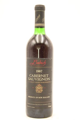 (1) 1987 Babich Cabernet Sauvignon, Hawkes Bay