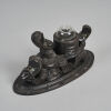 A Rare Late 19th Century Māori Carved Kauri Figural Inkwell - 3