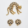 Diane Von Furstenberg Leopard Brooch and Earrings Set