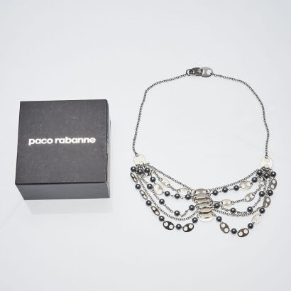 Paco Rabanne Beaded Disc Necklace