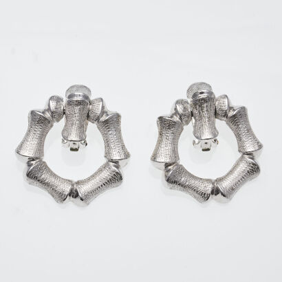 Kenneth Jay Lane Bamboo Style Earrings